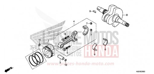 ARBRE VILEBREQUIN/PISTON SH300AK de 2019